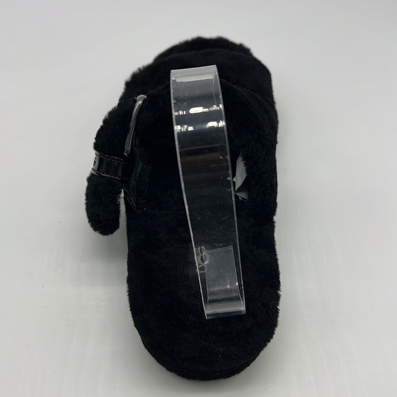 UGG - Fuzz Yeah Black 2 Buckle Sheepskin Shearling Slide Sandal Size 8 - Picture 12 of 14